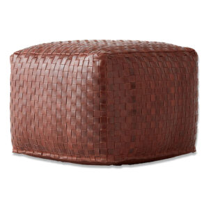Moroccan Leather Poufs & Leather Headboard Queen: Handcrafted Elegance for Your Home